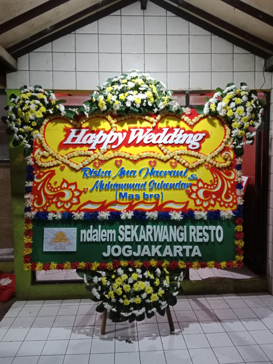 Bunga Papan Untuk Pernikahan Amanah Di Sukapura Bandung